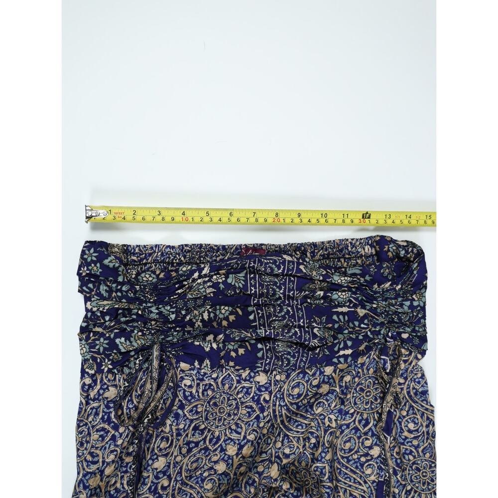 Johnny Was Style Boho Paisley Harem Jogger Pants Smocked Waist Resort Festival S - Picture 11 of 13